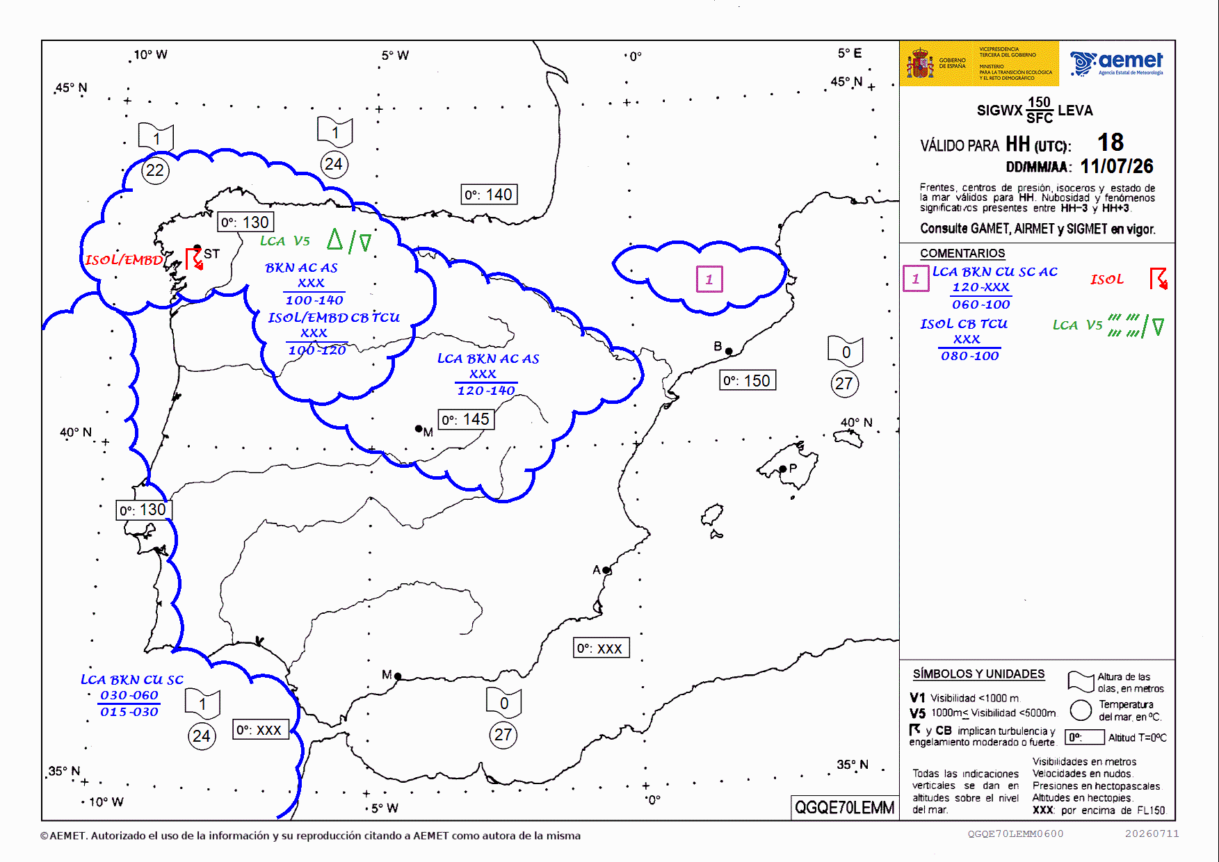Spain SIGWX chart