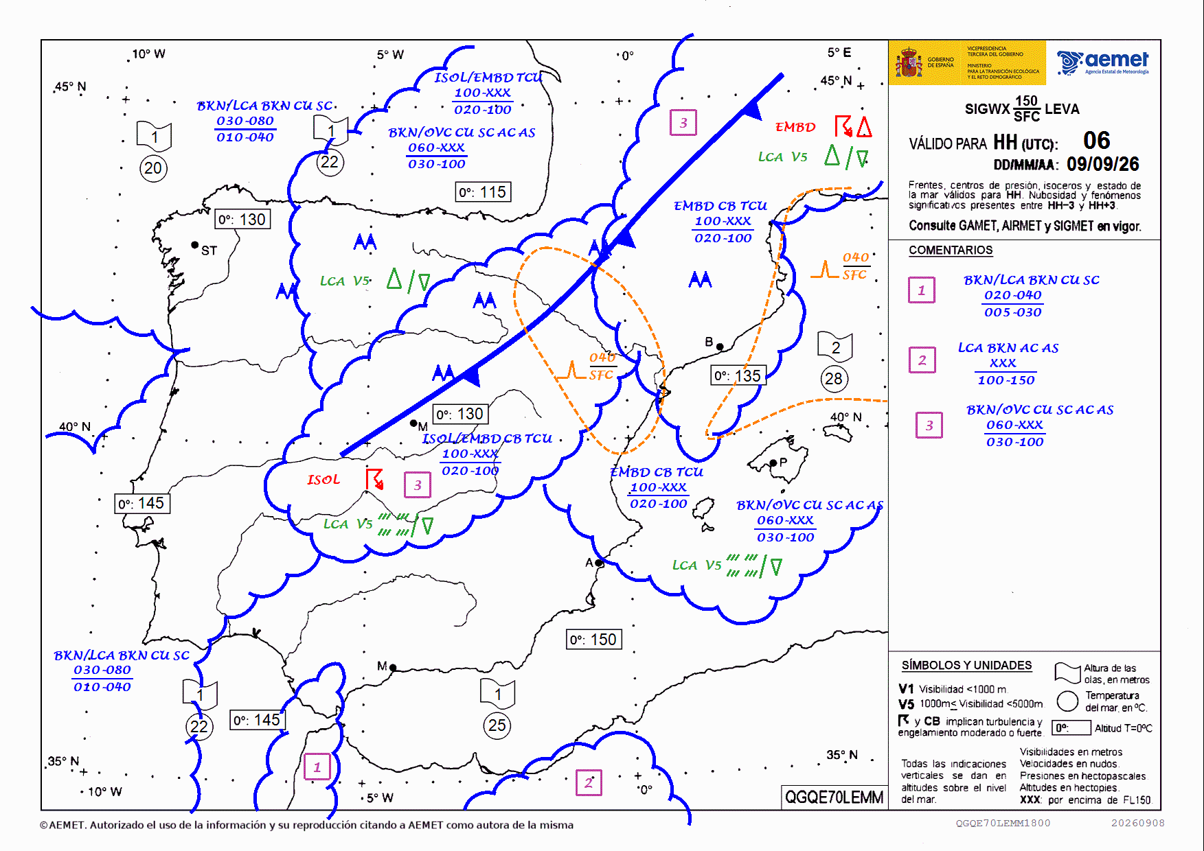Spain SIGWX chart