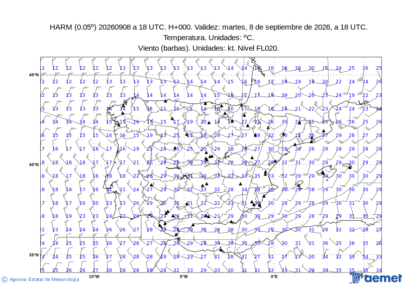 Spain wind chart FL020
